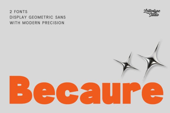 Becaure: A Modern Geometric Sans Serif Typeface