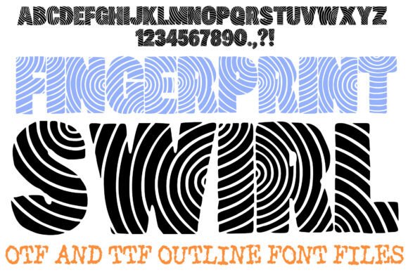 Fingerprint Swirl Font for Bold Brand Identity