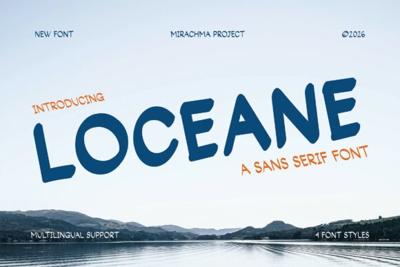 Loceane: A Friendly Display Sans Serif Font