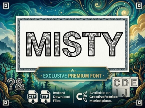 Misty: A Decorative Display Font for Bold Branding