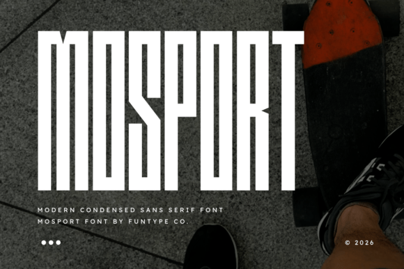 Mosport: A Bold Condensed Sans Serif Font for Makers