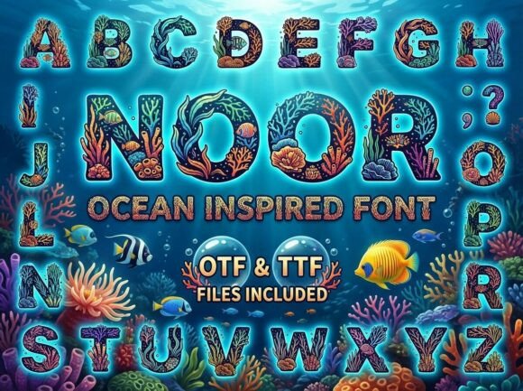 Noor Font Review: A Stunning Decorative Display for Designers
