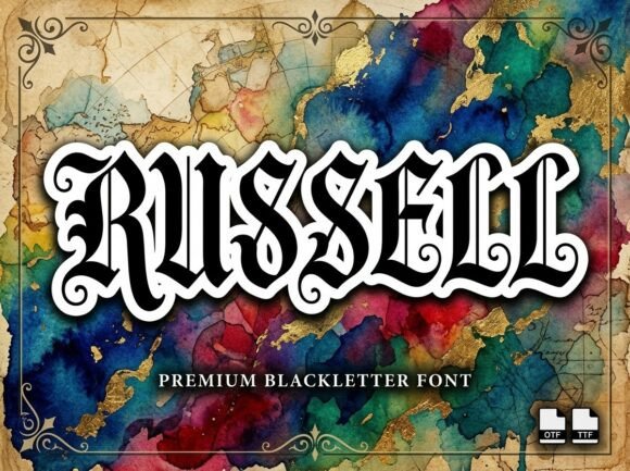 Russell Typeface for Editorial Design