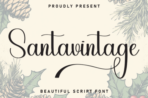 Santavintage: A Script Handwritten Font for Digital Branding