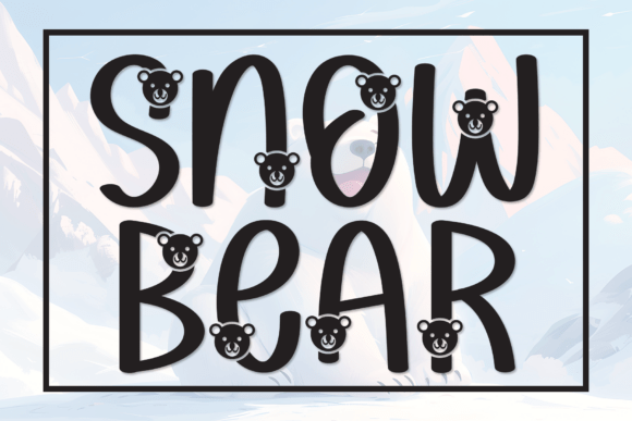 Snow Bear Font: A Playful Winter Display for Designers