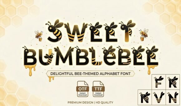 Sweet Bumblebee Font for Playful Web Design