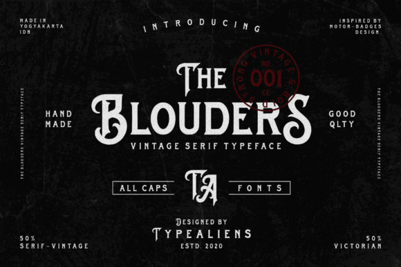 The Blouders: A Rugged Display Serif for Web Design