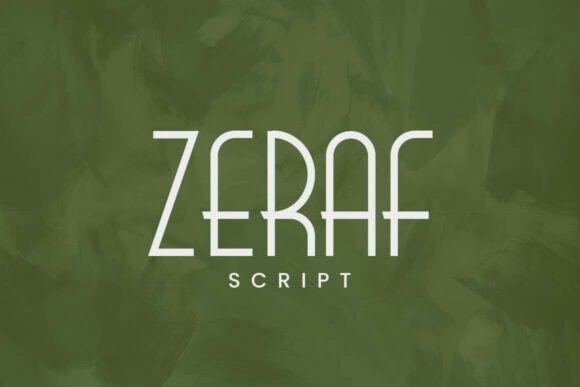 Zeraf: A Modern Script Typeface for Web Design